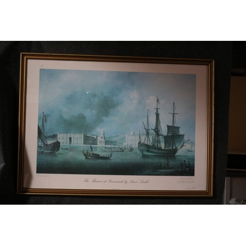 102 - The Thames at Greenwich by Louis Dodd, Limited Edition 48/500, 67 x 93 cm