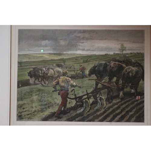 119 - 'The English  Ploughing Match' Engraving, 55 x 68 cm