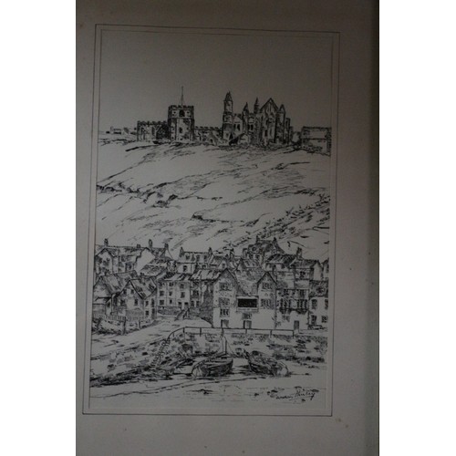 121 - Pen and Ink of Whitby Yorkshire by Gordon Hunley, 56 x 40 cm