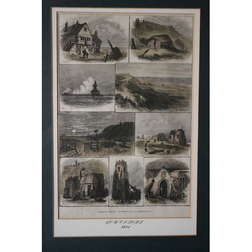 127 - 'Rambling Sketches: Lowestoft and Its Neighbourhood' Engravings, 46 x 56 cm