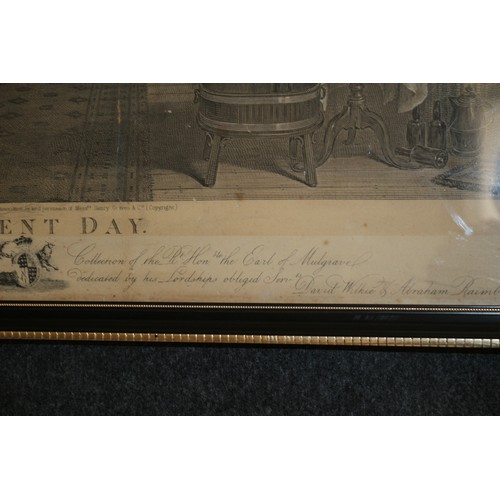 240 - 'The Rent Day' January 6th 1877 Engraving, 71 x 49cm