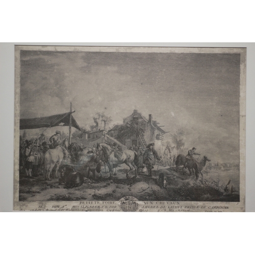 337 - Etching of Petitte Foire, 53 x 70 cm