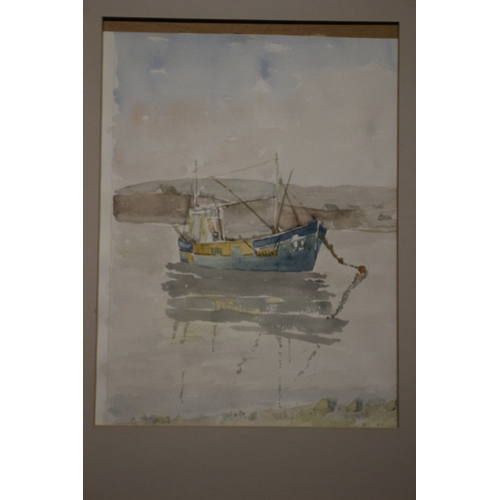 357 - Reginald Torwood, Signed Watercolour of a Boat, 39 x 46 cm