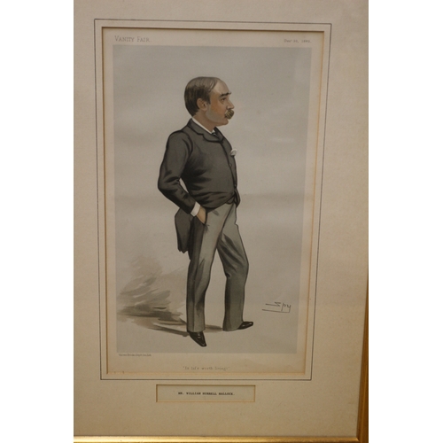 366 - Vanity Fair Mr William Hurrell Mallock, 1882, 35 x 50 cm