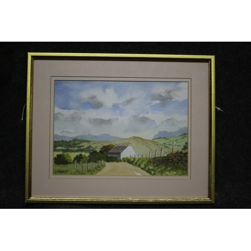 368 - Watercolour by S Huggett of a Farm, 37 x 30 cm