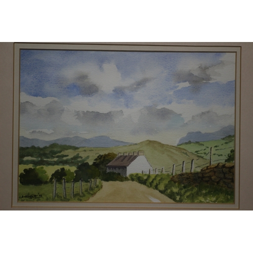 368 - Watercolour by S Huggett of a Farm, 37 x 30 cm