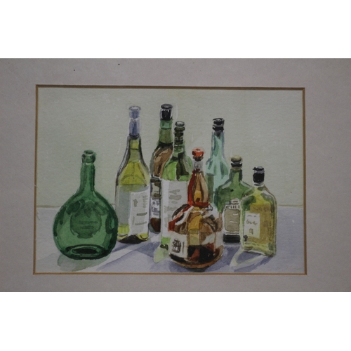 399 - Watercolour Bottles, 30 x 24 cm