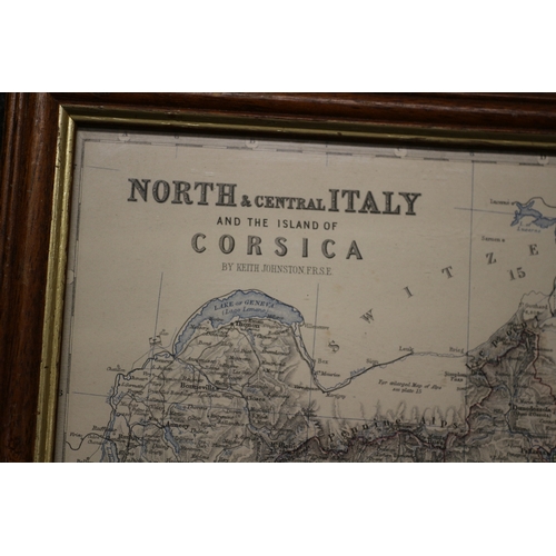 104 - Hand Coloured Engraving of Map of Northern Italy and Corsica - 48 x 61cm