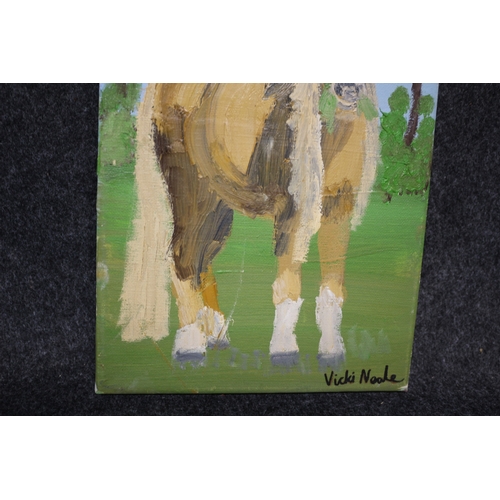 121 - Oil on Canvas  of a Horse Signed Vicki Neale