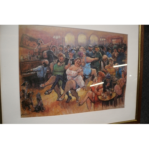 125 - Print of Pub Dancers - 56 x 46cm