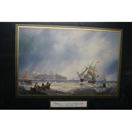 140 - Print of Ships - Shipping in a Squall - 31 x 39cm