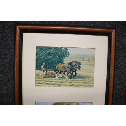 145 - 3 Pictures of Ploughing - 25 x 48cm