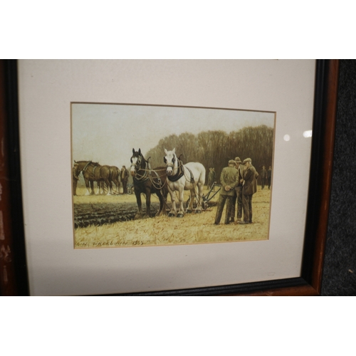 145 - 3 Pictures of Ploughing - 25 x 48cm