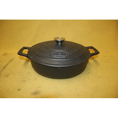 154 - Cast Iron Casserole Pot with Lid by La Cuisine - 38cm H to H