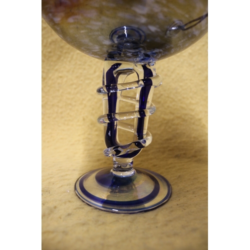 160 - Glass Bonbonniere  plus Glass Candle Holder - Tallest Item 26cm