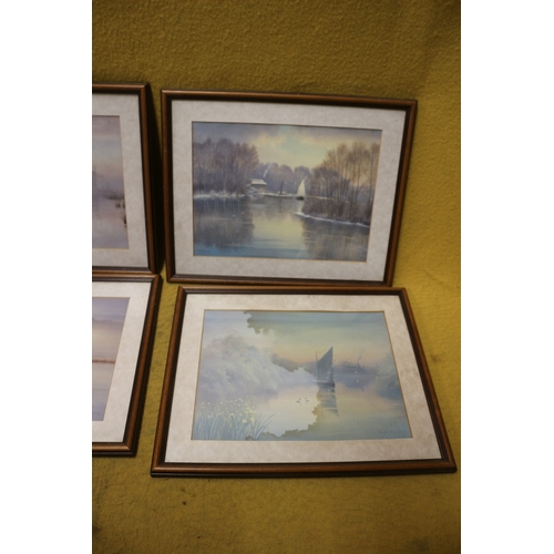 163 - 4 x Water Scene Prints