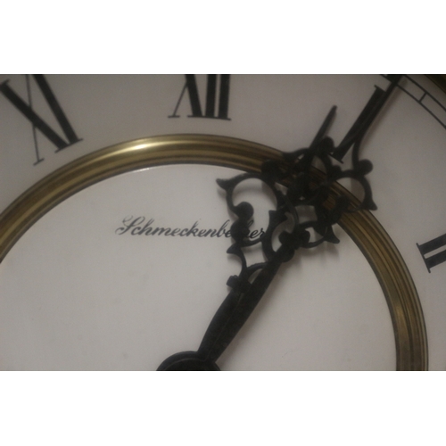 3 - Nice Cased Schmeckenbecher Wall Clock with Pendulum and Key