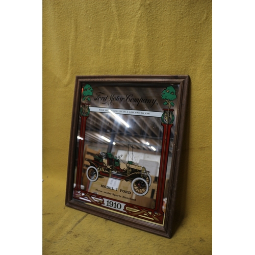 35 - Aged Ford Motor Company - Model T Ford Mirror 58 x 48cm