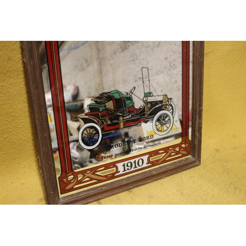 35 - Aged Ford Motor Company - Model T Ford Mirror 58 x 48cm