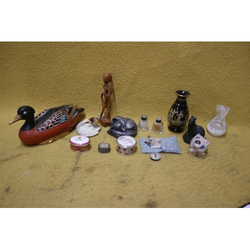 49 - Nice Selection of Various Items including Trinket Boxes, Wooden Carving and More