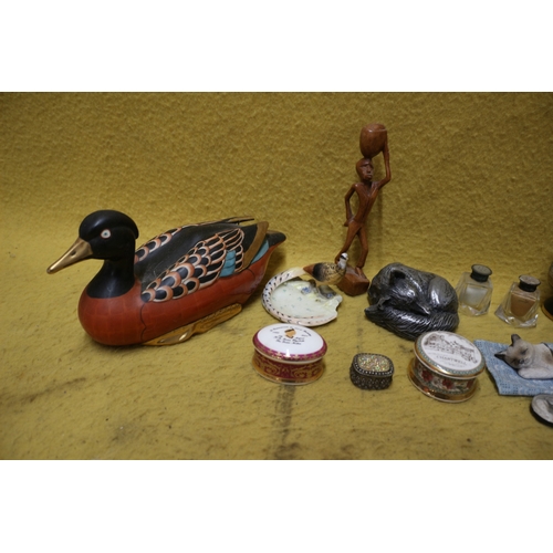 49 - Nice Selection of Various Items including Trinket Boxes, Wooden Carving and More