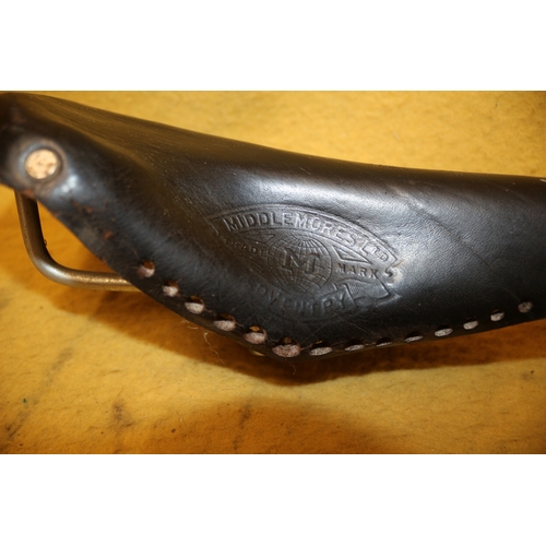 59 - Vintage Middlemore Leather Bicycle Seat