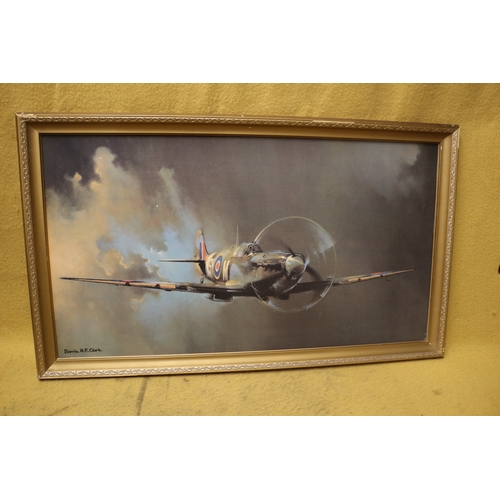 61 - Large Print of The Spitfire by Barrie A. F. Clark - 99 x 59cm