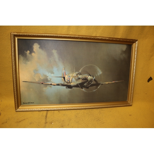 61 - Large Print of The Spitfire by Barrie A. F. Clark - 99 x 59cm