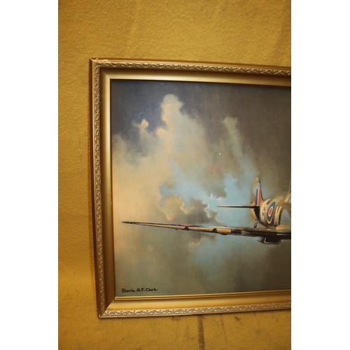 61 - Large Print of The Spitfire by Barrie A. F. Clark - 99 x 59cm