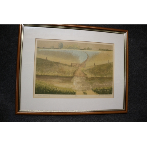 93 - Limited Edition Titled River Crossing - 190/200 - Signed Michael Carby? - 44 x 56cm