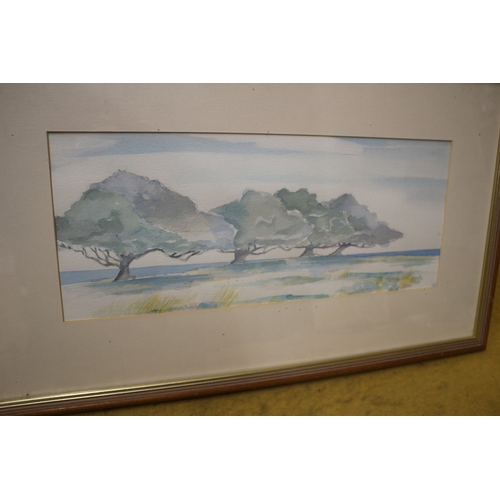 175 - Watercolour of 4 Trees - 37 x 62cm