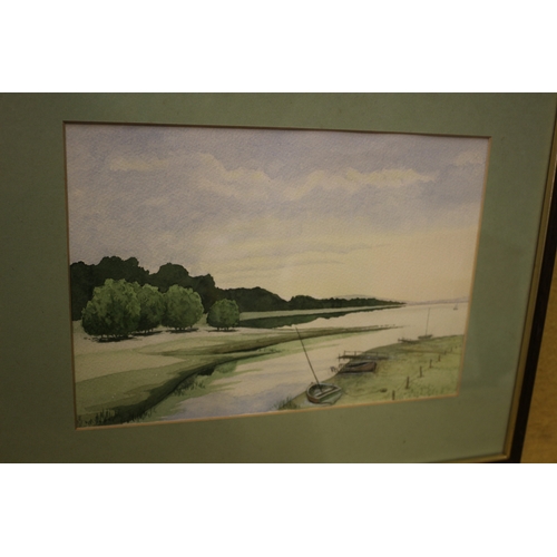 178 - Watercolour of River Scene - 33 x 42cm - Signed