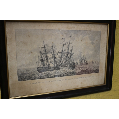 207 - Engraving of Dutch Ships - 1783?