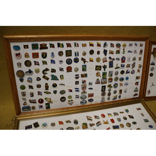 238 - 3 x Boards Covered with Pin Badges of Mixed Age and Locations