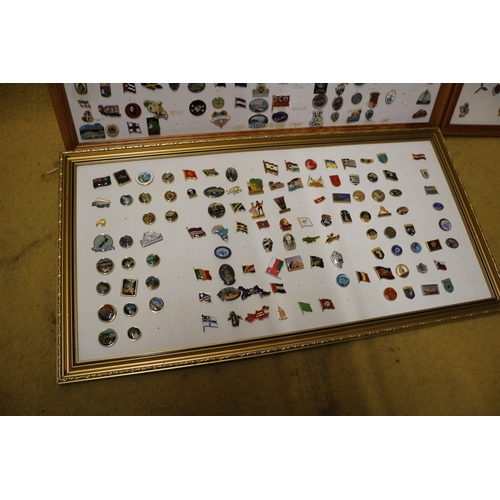 238 - 3 x Boards Covered with Pin Badges of Mixed Age and Locations