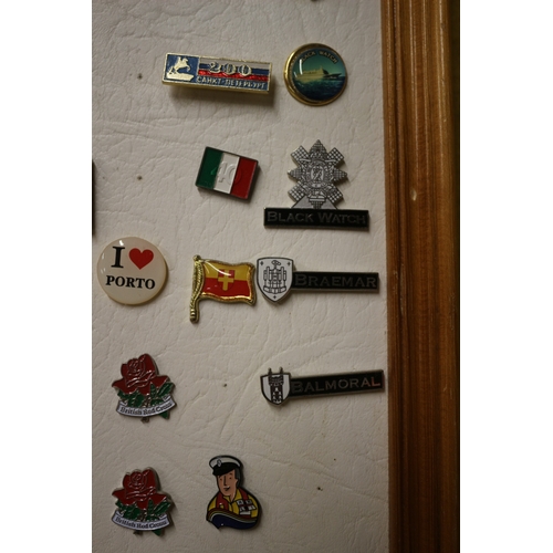 238 - 3 x Boards Covered with Pin Badges of Mixed Age and Locations