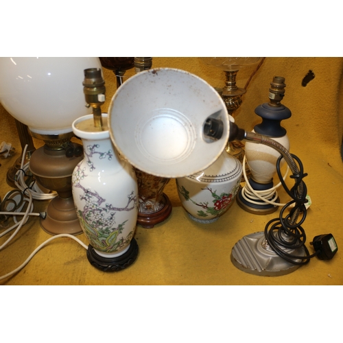 519 - Large Quantity of Lamp Bases including Brass, Vintage etc