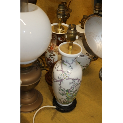 519 - Large Quantity of Lamp Bases including Brass, Vintage etc