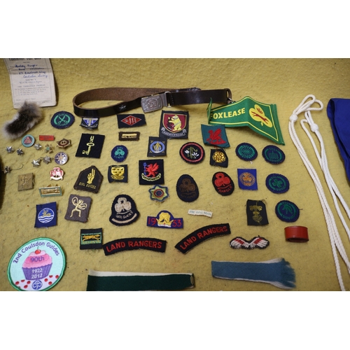 533 - 1940's Girl Guides and Land Rangers Collectable Badges, Cap and More