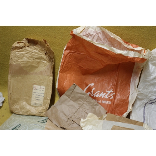 536 - Large Selection of Vintage Material Pieces including Several Original Paper Bags from the Shops Wher... 