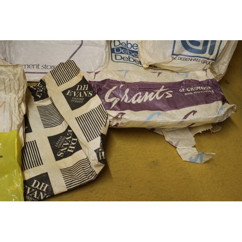 536 - Large Selection of Vintage Material Pieces including Several Original Paper Bags from the Shops Wher... 