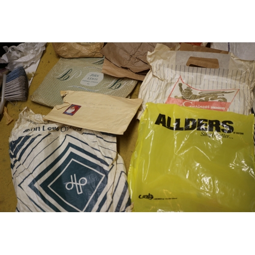 536 - Large Selection of Vintage Material Pieces including Several Original Paper Bags from the Shops Wher... 