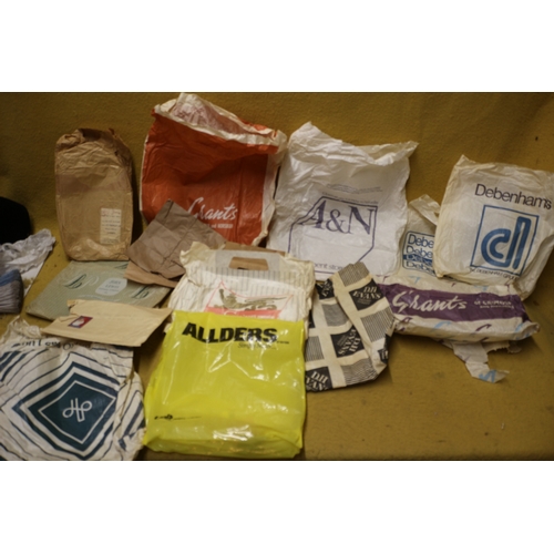 536 - Large Selection of Vintage Material Pieces including Several Original Paper Bags from the Shops Wher... 