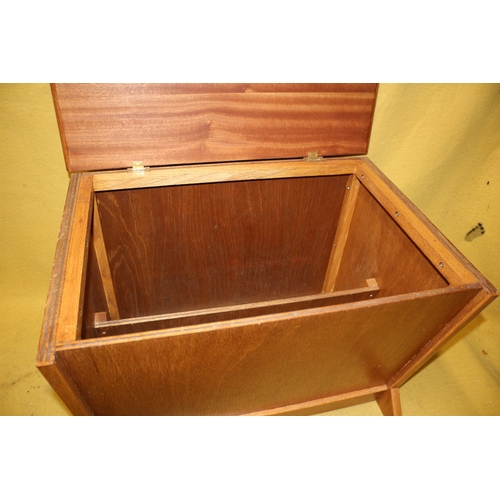 539 - Hand Made Solid Wood Storage Box Believed to be Teak - 60 x 43 x 45cm