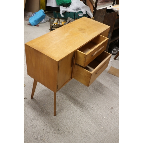 562 - Vintage Hand Made Cabinet with Twin Cupboard Doors and 2 Drawers - 91 x 36 x 69cm