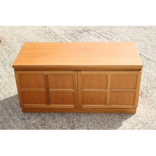 571 - Nice Condition Teak Nathan Storage Unit with Internal Shelf - 102 x 46 x 52cm