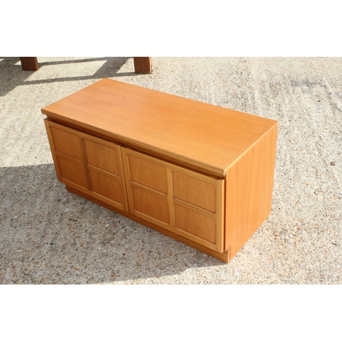 571 - Nice Condition Teak Nathan Storage Unit with Internal Shelf - 102 x 46 x 52cm