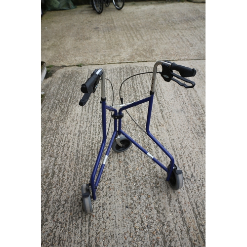 29 - Days Folding 3 Wheel Walking Aid with Brakes