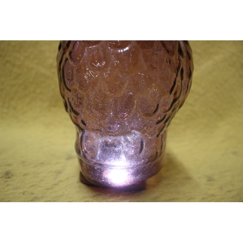 466 - Unusual Glass Owl Light Shade - 21cm Tall