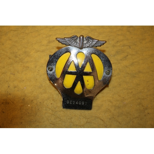 501 - Vintage AA Car Badge